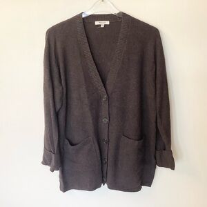 Madewell Asherton Waffle Cardigan - Brown - M